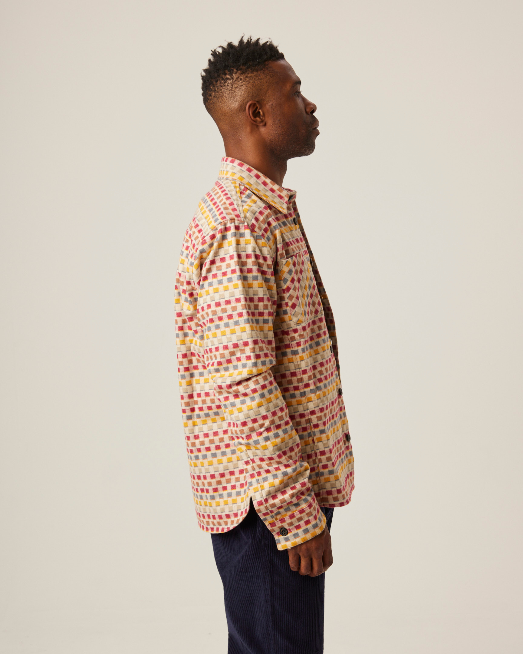 Image of model wearing Blunt Overshirt. 