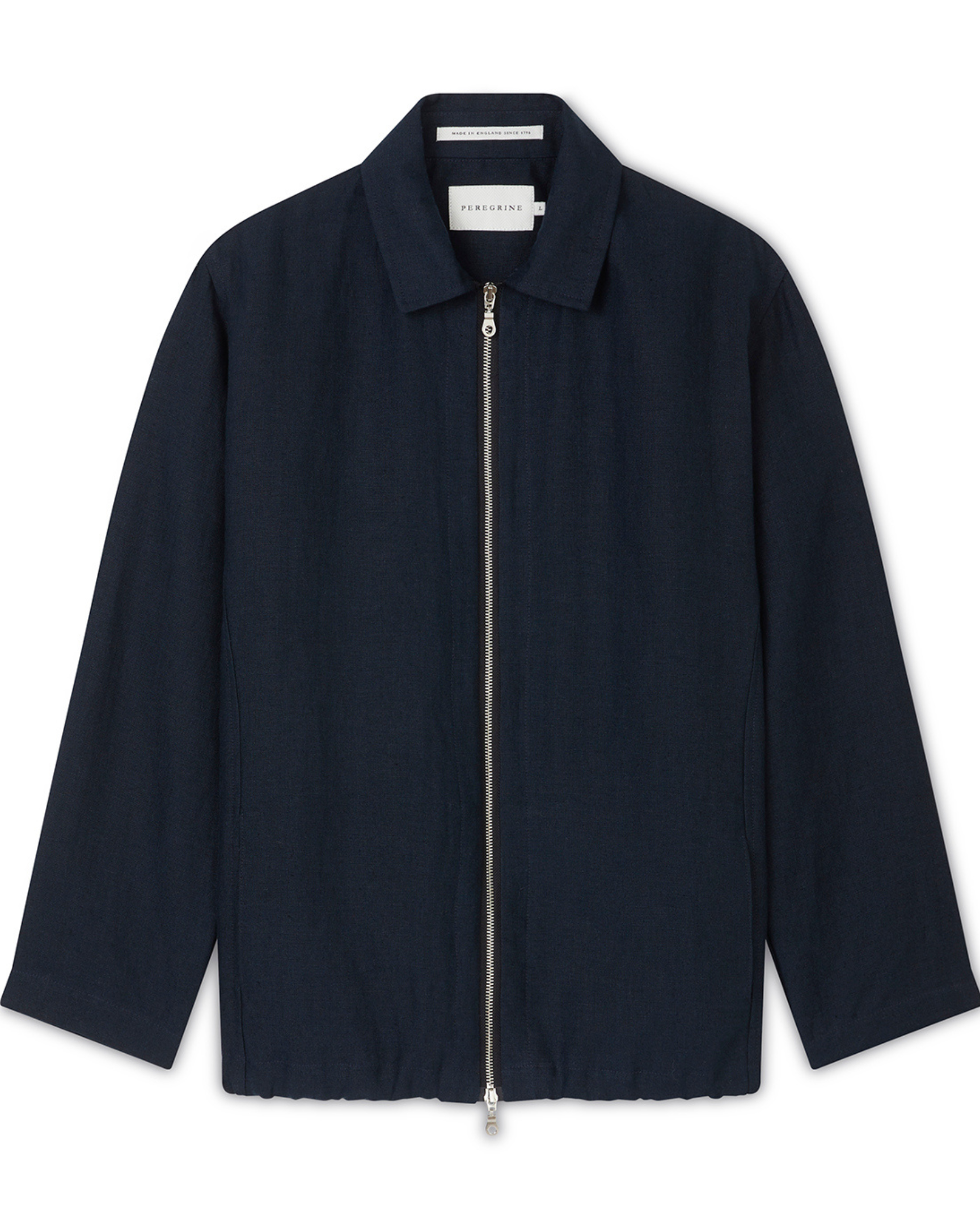 Image of model wearing Heybrook Linen Bomber Jacket . 