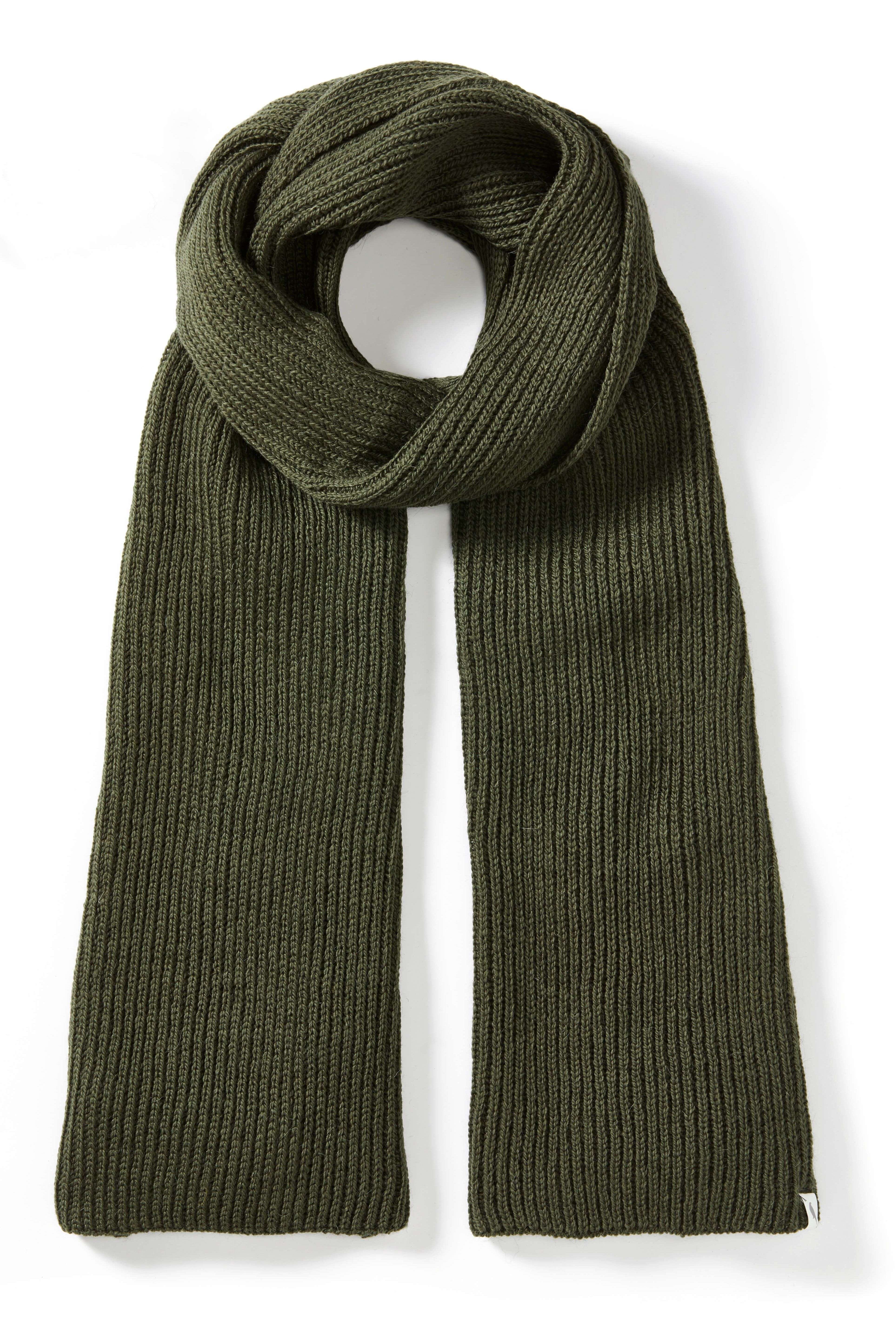 Image of model wearing Porter Ribbed Scarf. One Size 