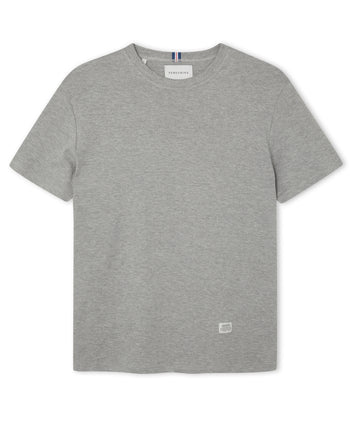 Image of model wearing Classic T-Shirt. Model is 6ft, chest size 36in and wearing size Medium