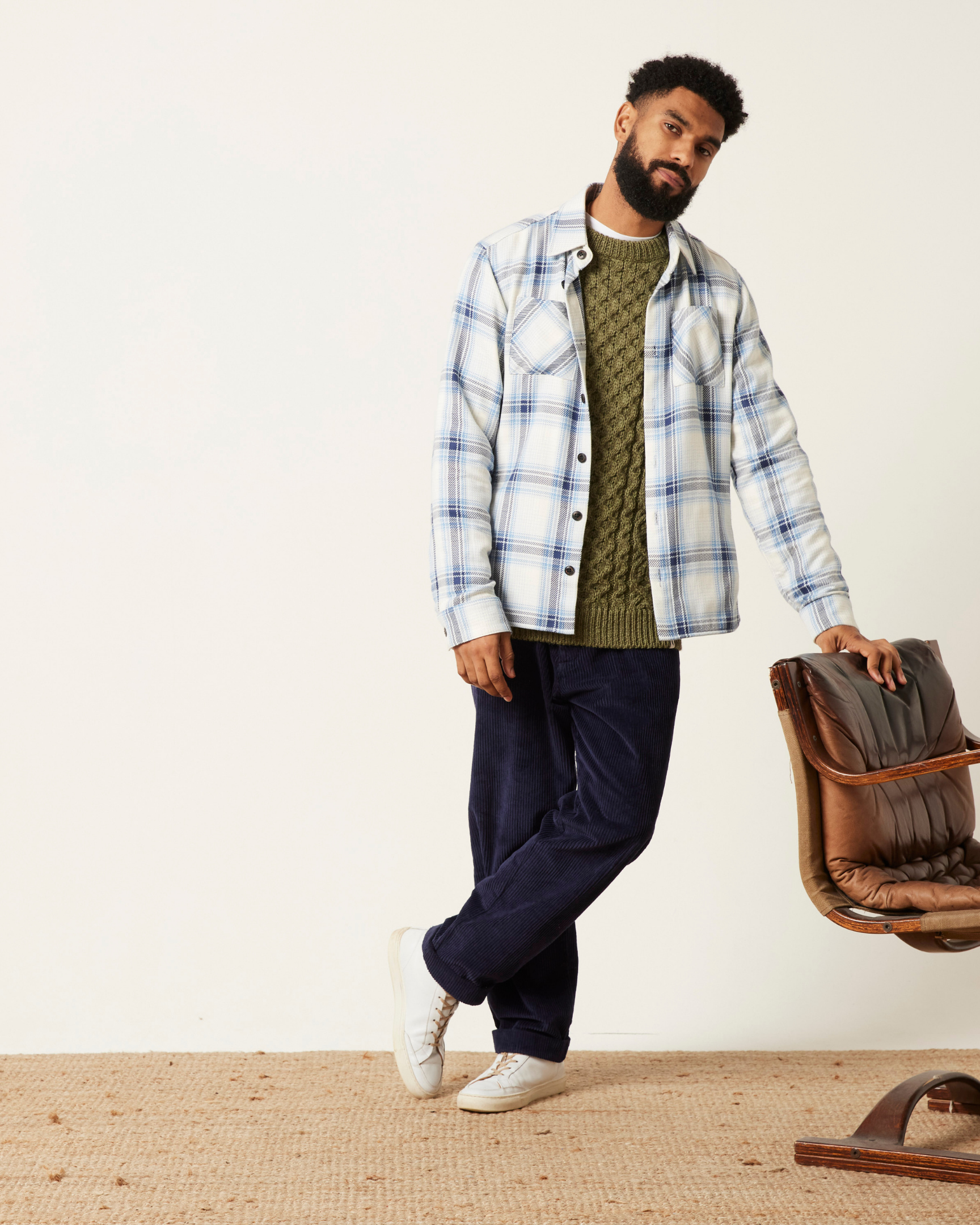 Image of model wearing Blunt Overshirt. 
