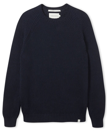 Image of model wearing Harry Sweater. Model is 6ft, chest size 36in and wearing size Medium
