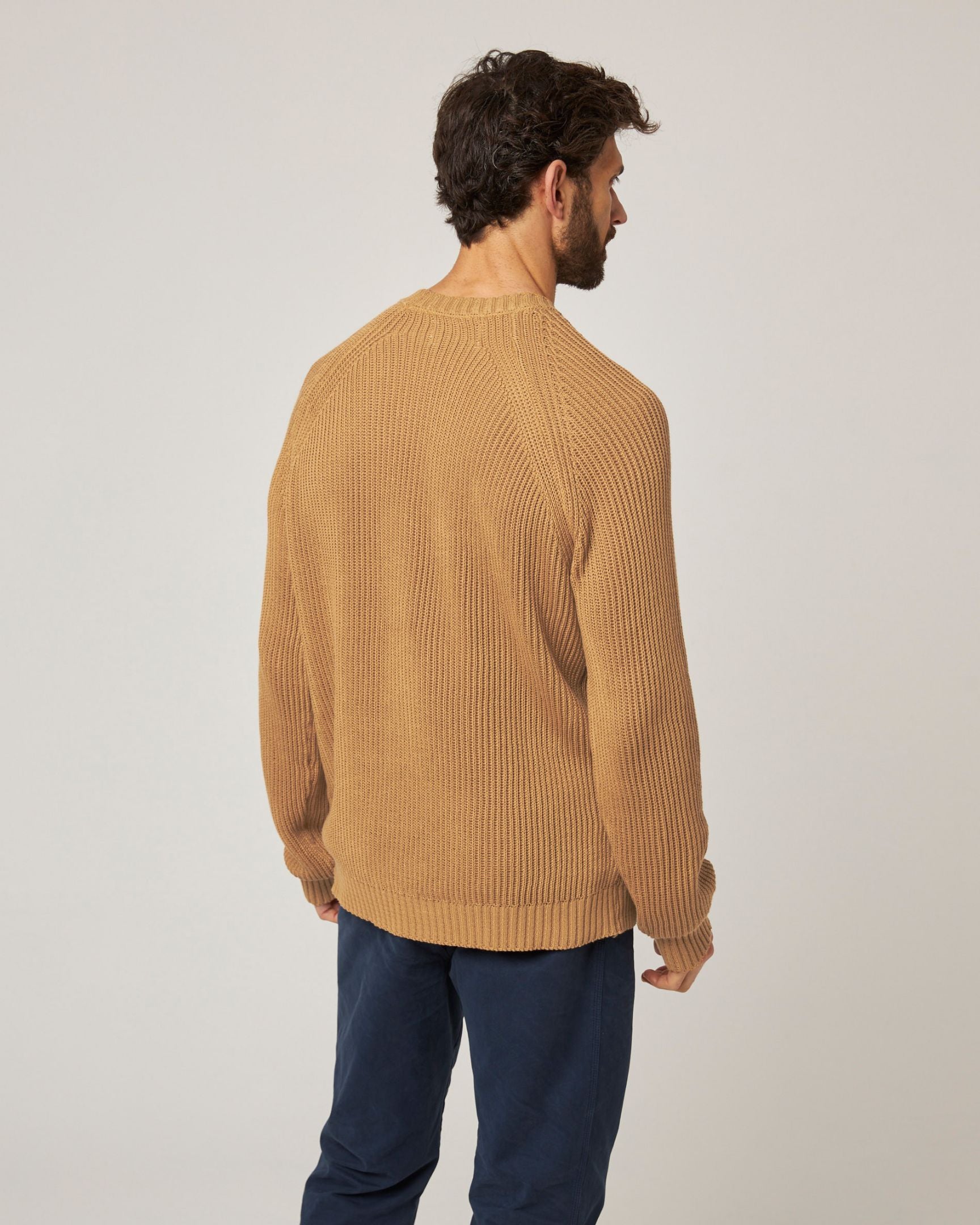 Image of model wearing Harry Crew Jumper. 
