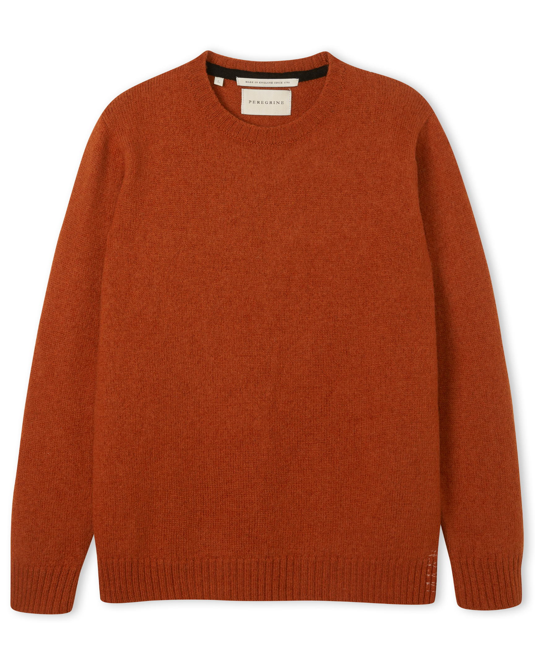 Image of model wearing Makers Stitch Jumper. Model is 6ft1in, chest size 38in and wearing size Large