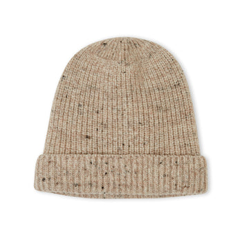 Image of model wearing Porter Ribbed Beanie. One Size 